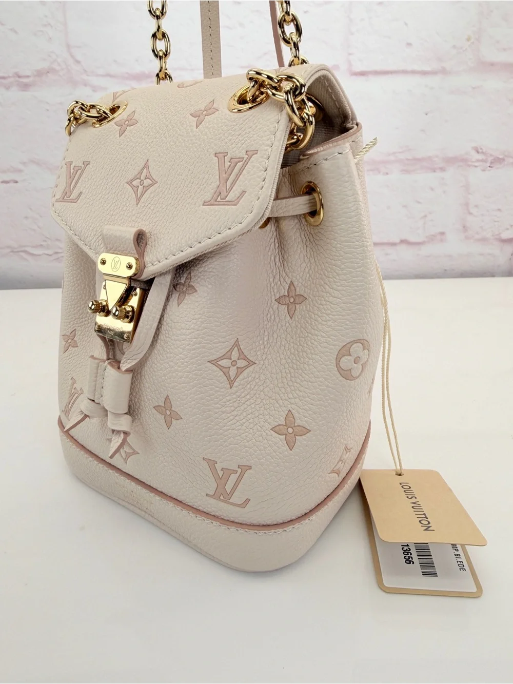 Louis Vuitton Nano Noe Empreinte Blush Pink Monogram Mini Bucket Bag NWT